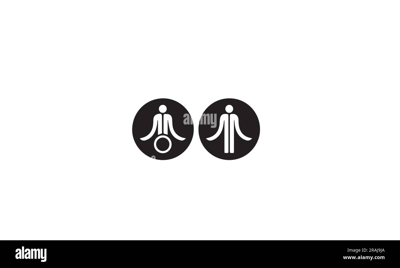 Logo di cooperazione e logo Diversity, semplice icona piatta nera su sfondo bianco Illustrazione Vettoriale