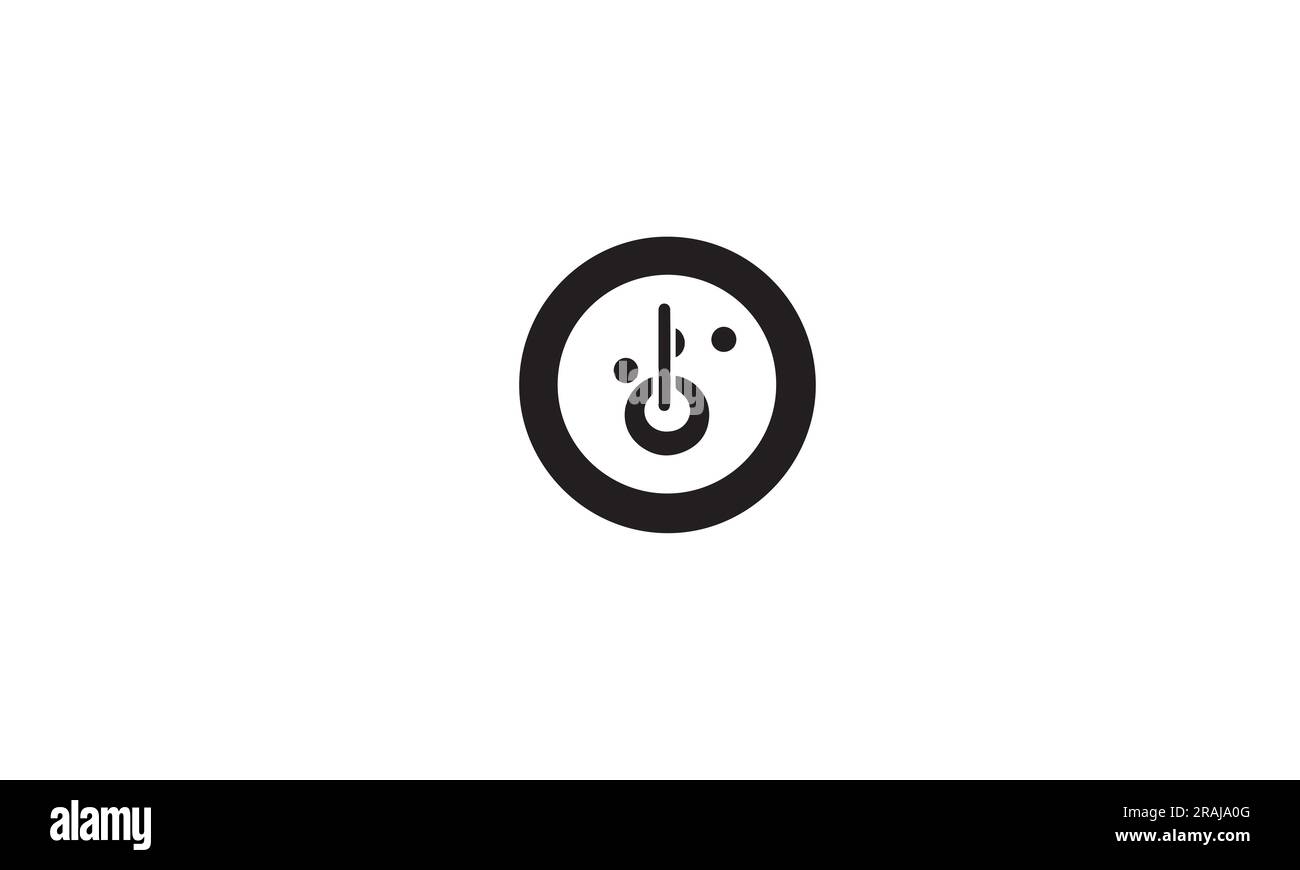 Logo musicale semplice icona piatta nera su sfondo bianco Illustrazione Vettoriale