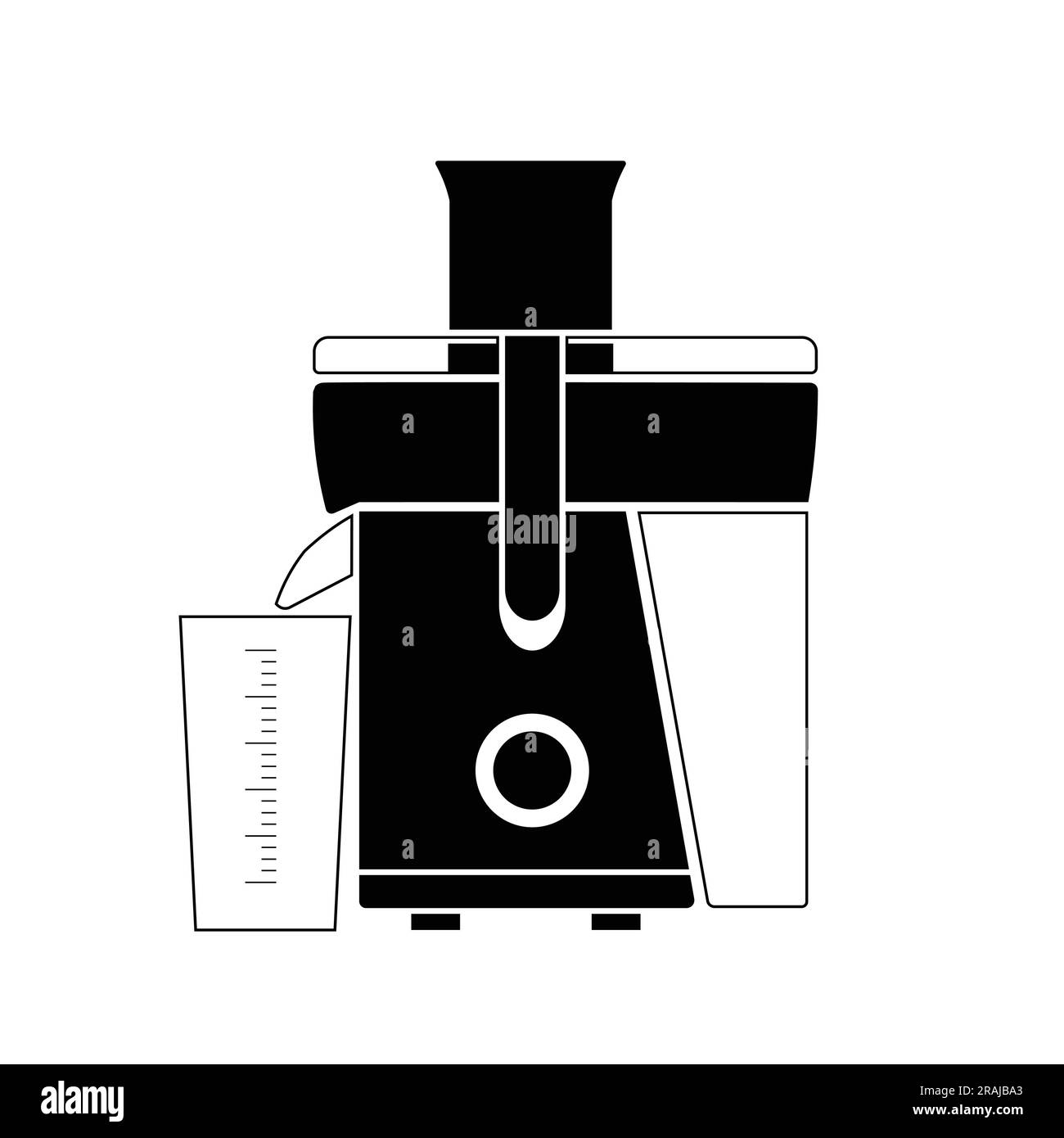 vettore di silhouette piatta su sfondo bianco. Icona degli utensili silhouette. Articolo in bianco e nero per il concetto di cucina, dispositivi per la cucina, elettrodomestici Illustrazione Vettoriale