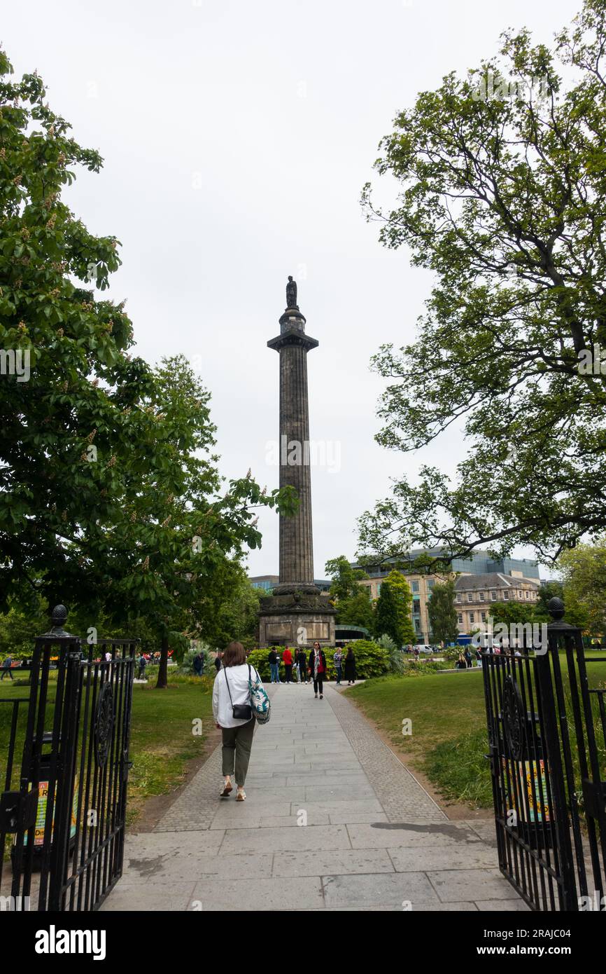 Melville Monument in St Andrews Square, Edimburgo, Scozia, Regno Unito. Foto Stock
