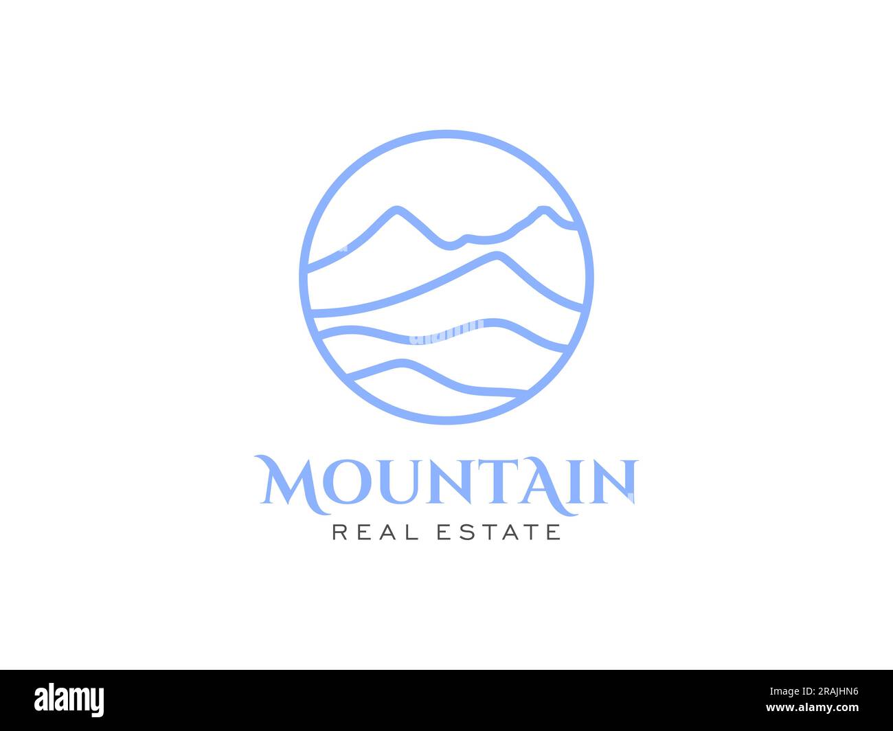 Logo Mountain, immagini del logo Mountain. Semplice logo vettoriale in uno stile moderno Illustrazione Vettoriale