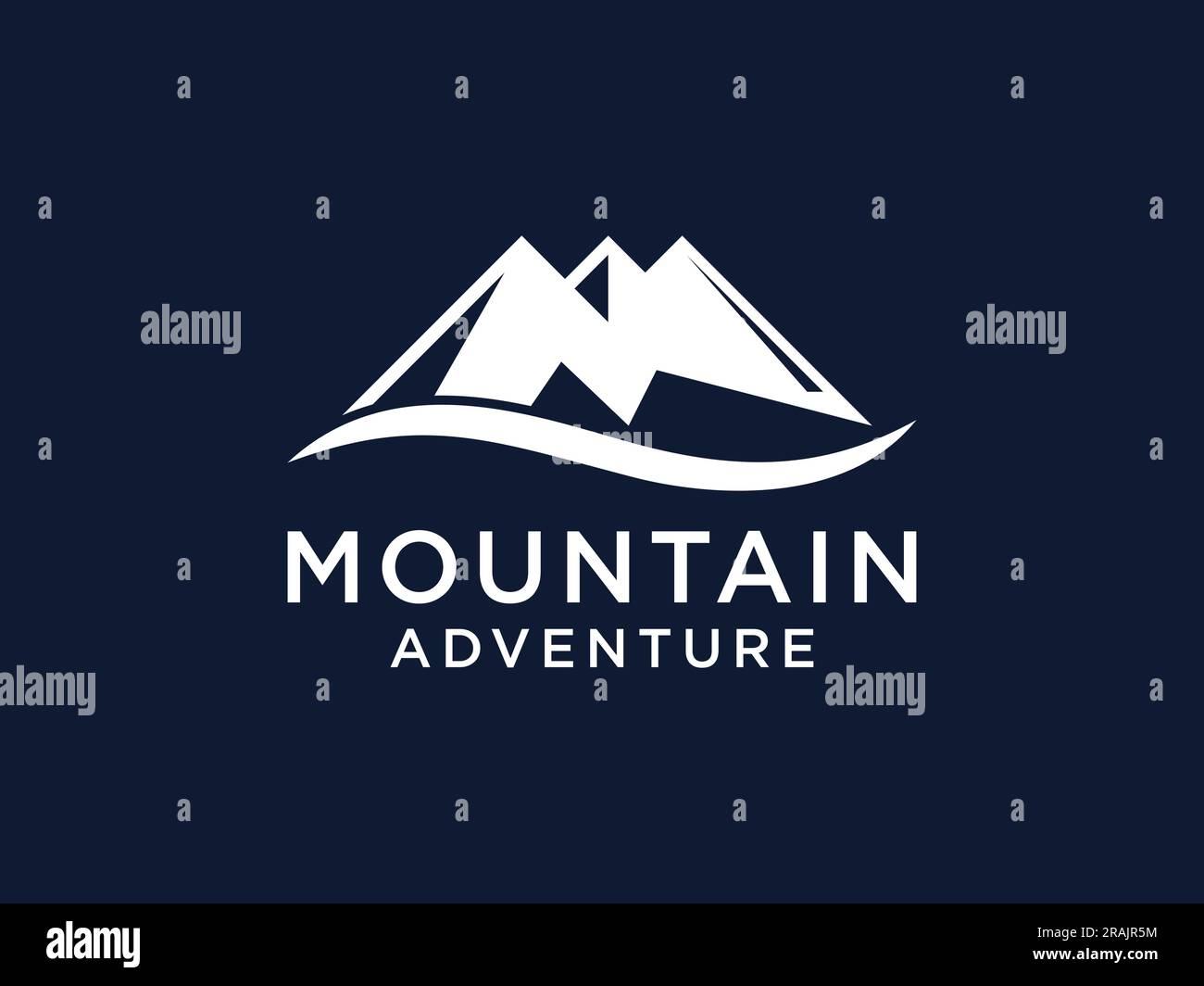 Logo Mountain, immagini del logo Mountain. Semplice logo vettoriale in uno stile moderno Illustrazione Vettoriale