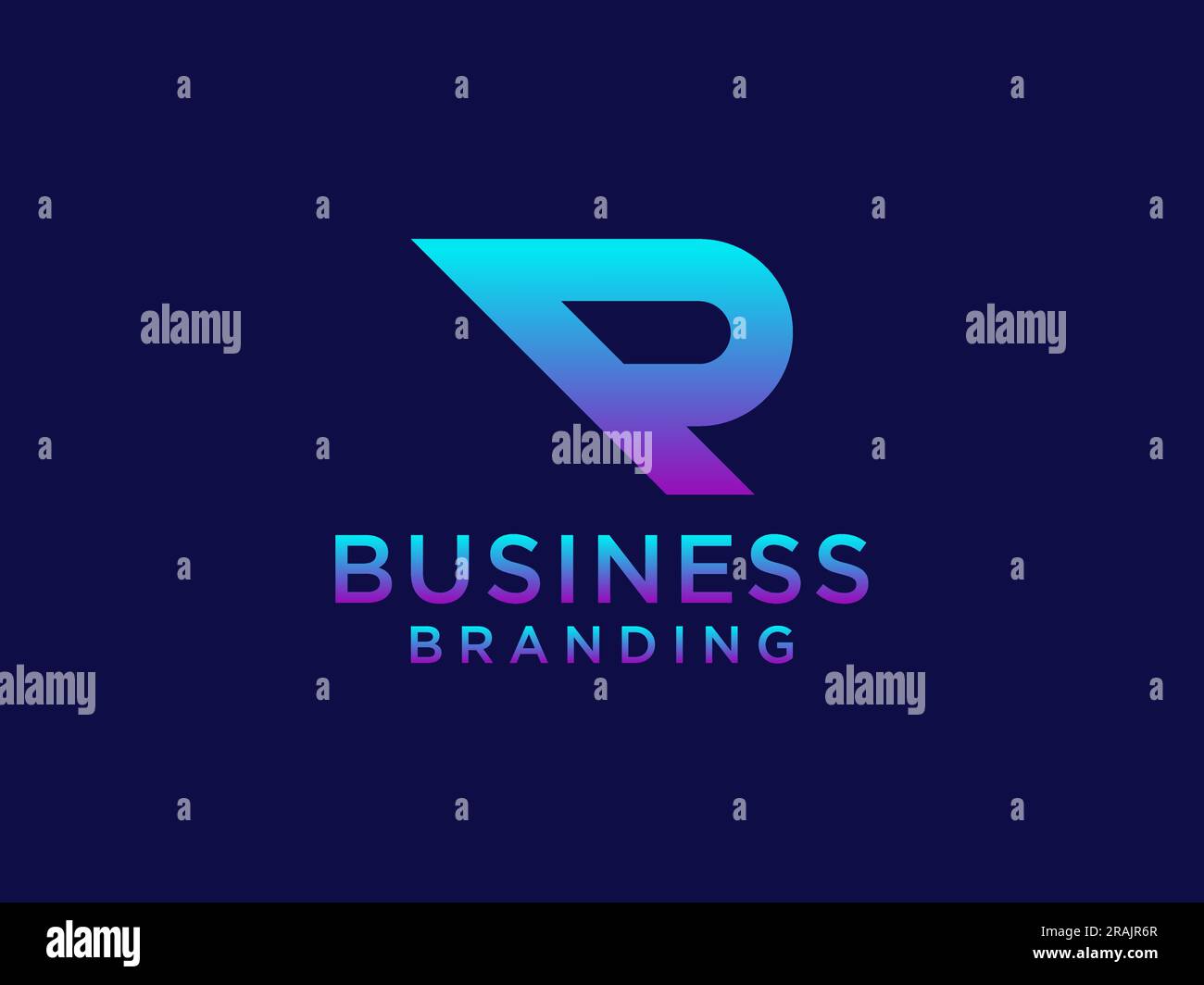 Icona di design con logo Letter R creativo e minimalista Illustrazione Vettoriale