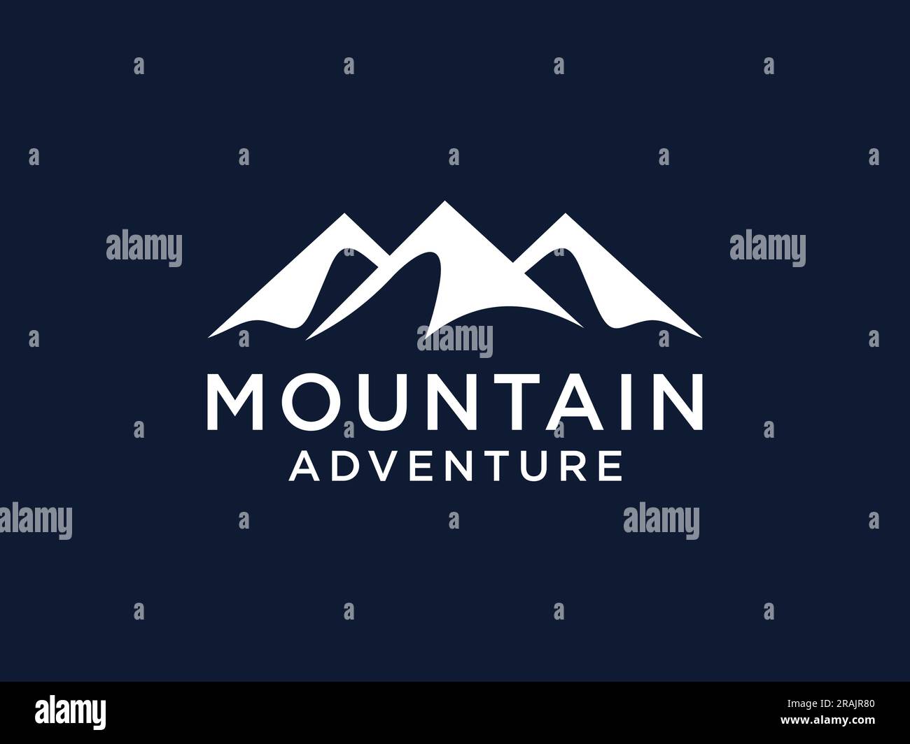 Logo Mountain, immagini del logo Mountain. Semplice logo vettoriale in uno stile moderno Illustrazione Vettoriale