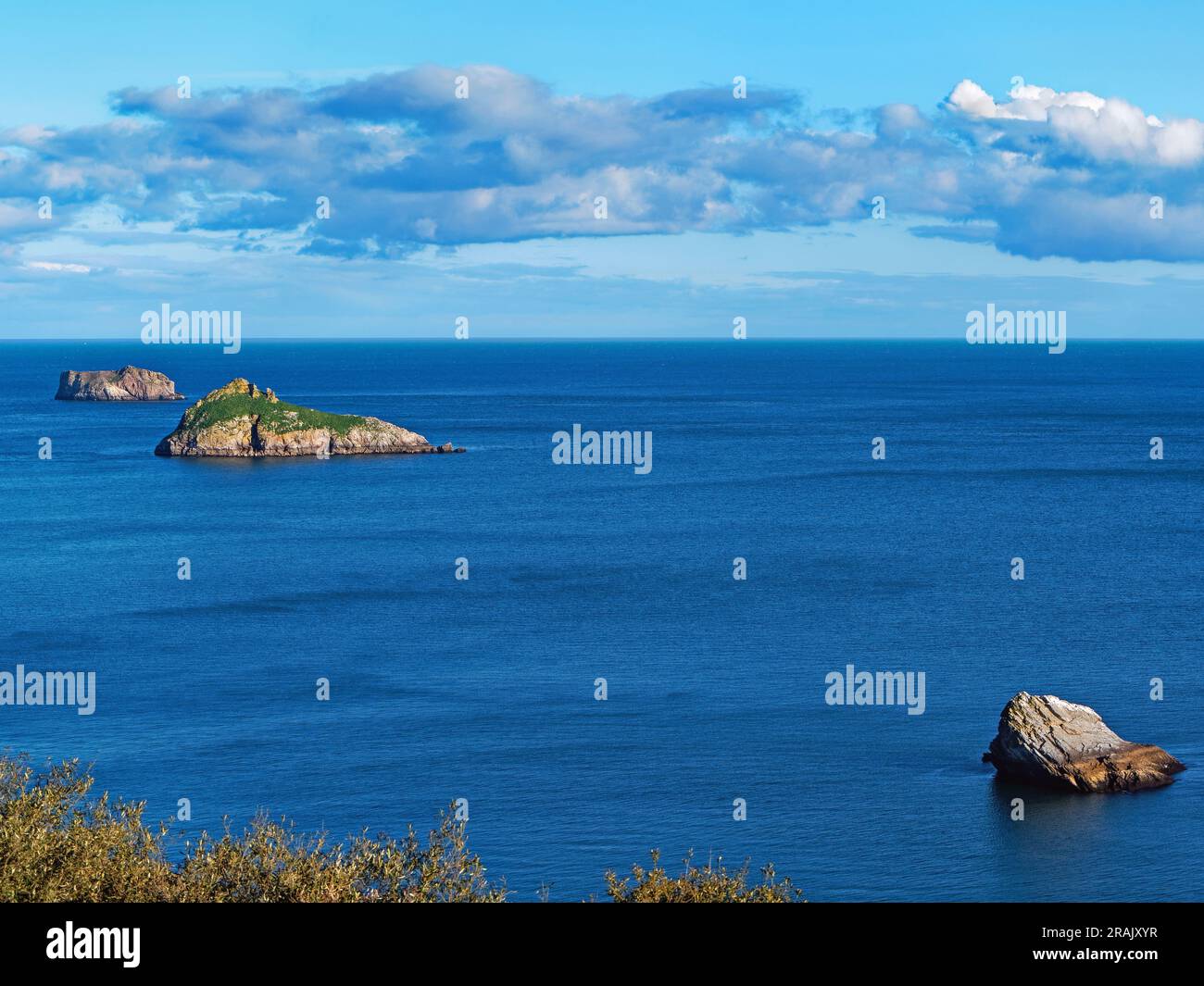 Regno Unito, Devon, Torbay, Torquay, East Shag, Thatcher Rock e ore Stone Foto Stock