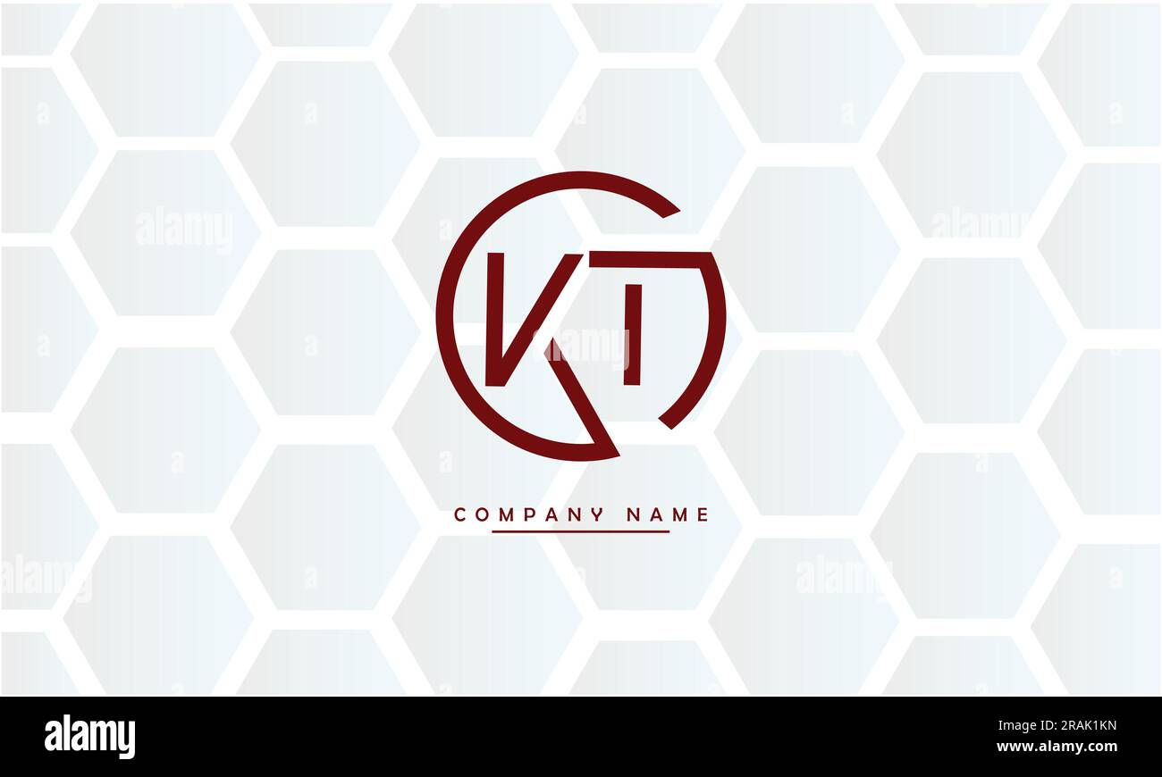 Monogramma con logo TK, KT Abstract Letters Illustrazione Vettoriale