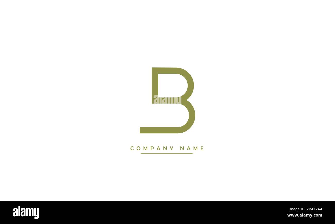 B, B monogramma con logo in lettere astratte Illustrazione Vettoriale