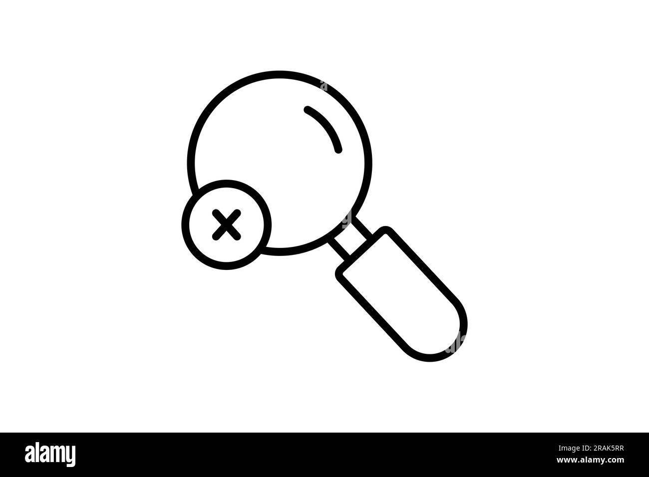 Icona ricerca schermo senza risultati. Icona correlata a trova, Cerca. Design stile icona di linea. Semplice progettazione vettoriale modificabile Illustrazione Vettoriale