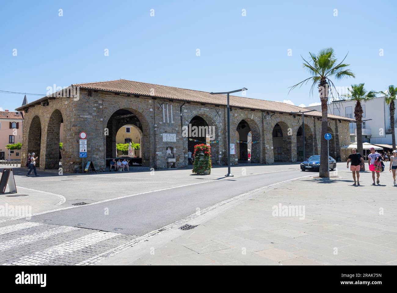 Capodistria, Slovenia. 2 luglio 2023. Antico magazzino del sale di S. Marco nel centro della città Foto Stock