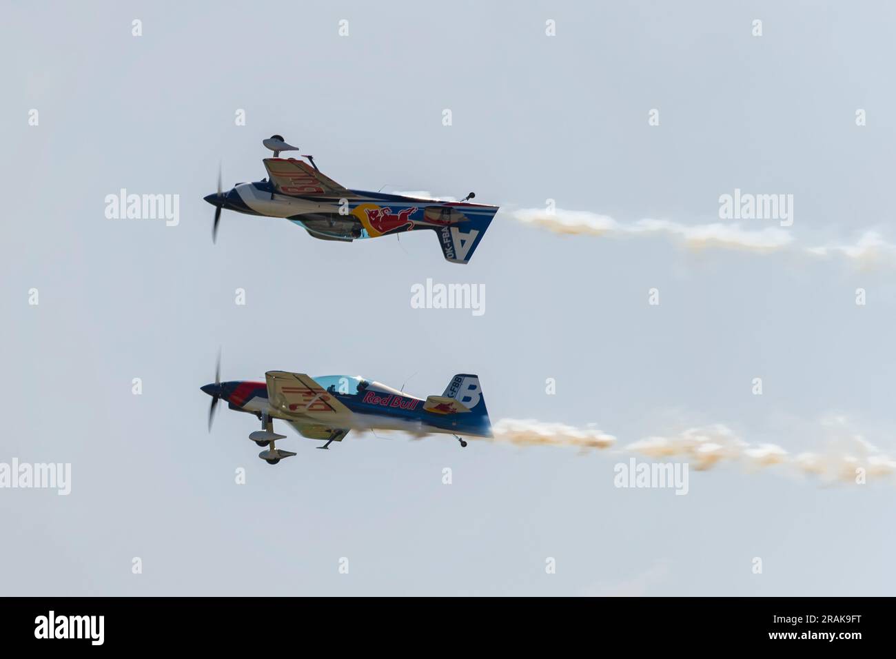 Flying Bulls al Pardubice Air Show 2023 a Pardubice, Repubblica Ceca Foto Stock