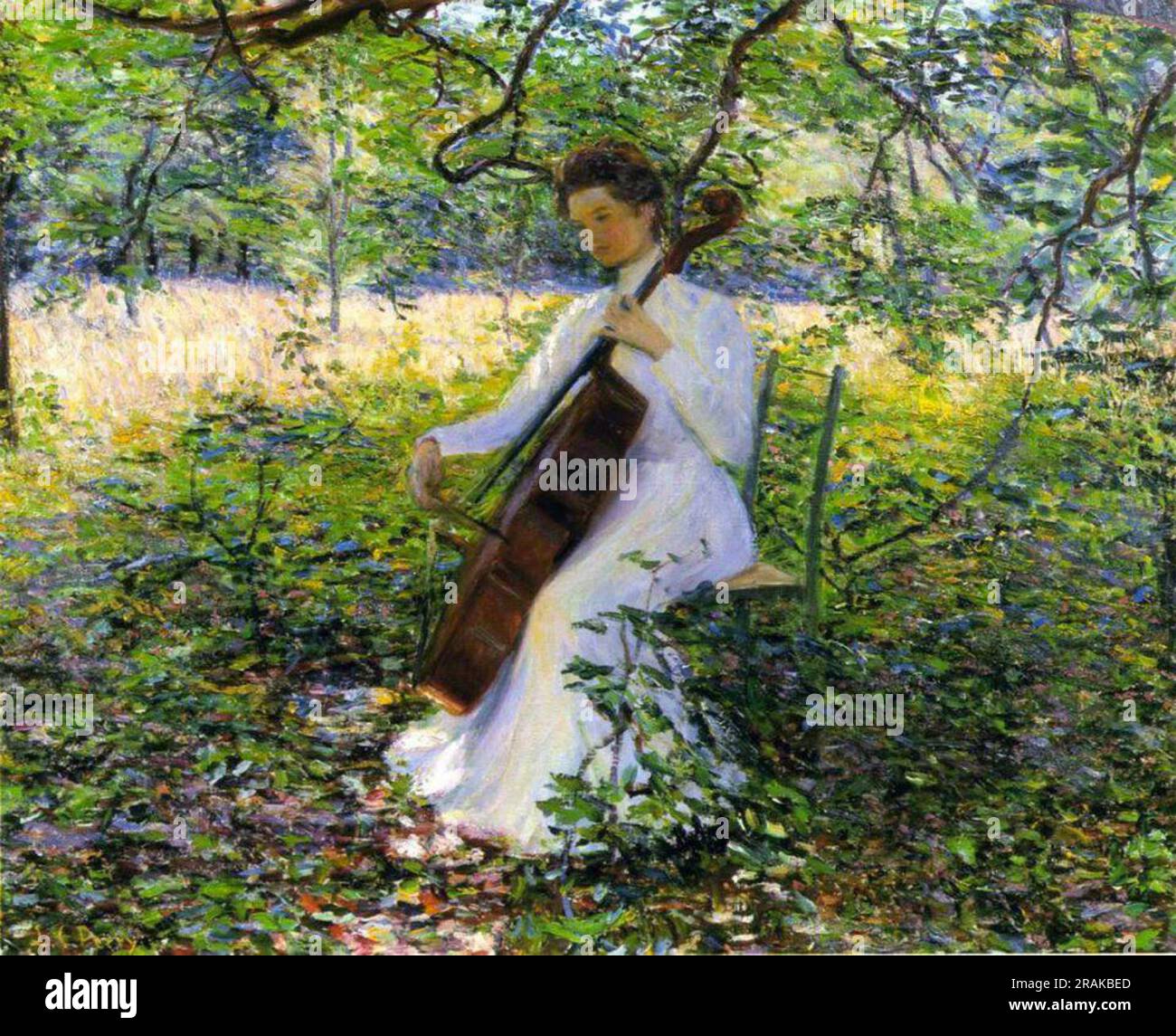 Il violoncellista 1907 di Lilla Cabot Perry Foto Stock