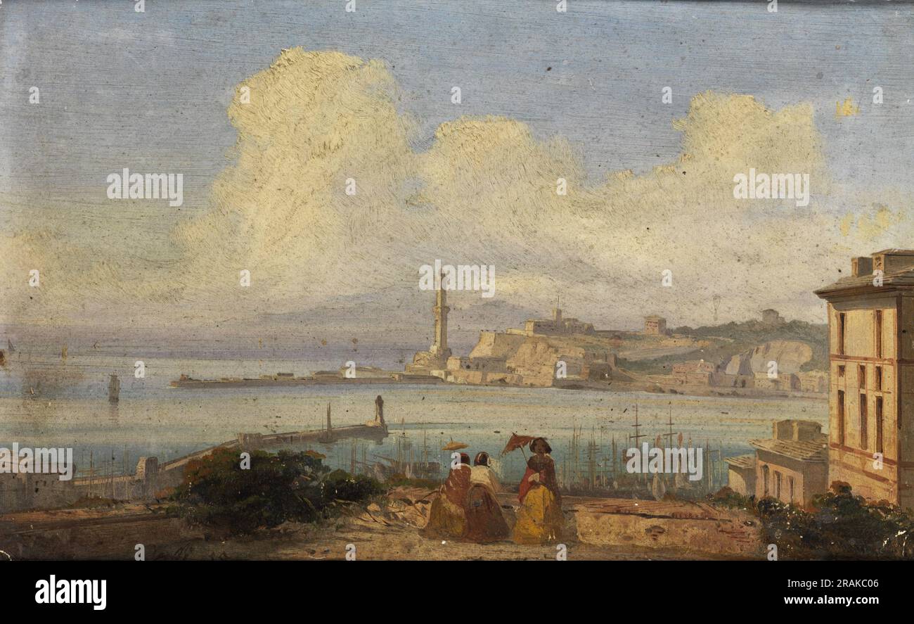 Baia di Napoli 1855; Napoli, Italia, di Ippolito Caffi Foto Stock