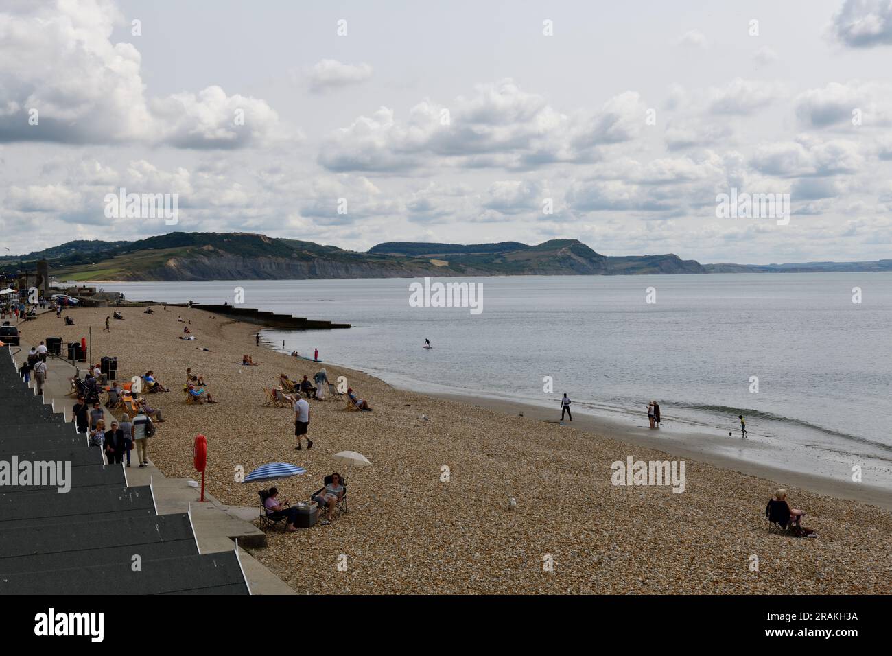 Spiaggia a Lyme Regis Dorset Inghilterra regno unito Foto Stock