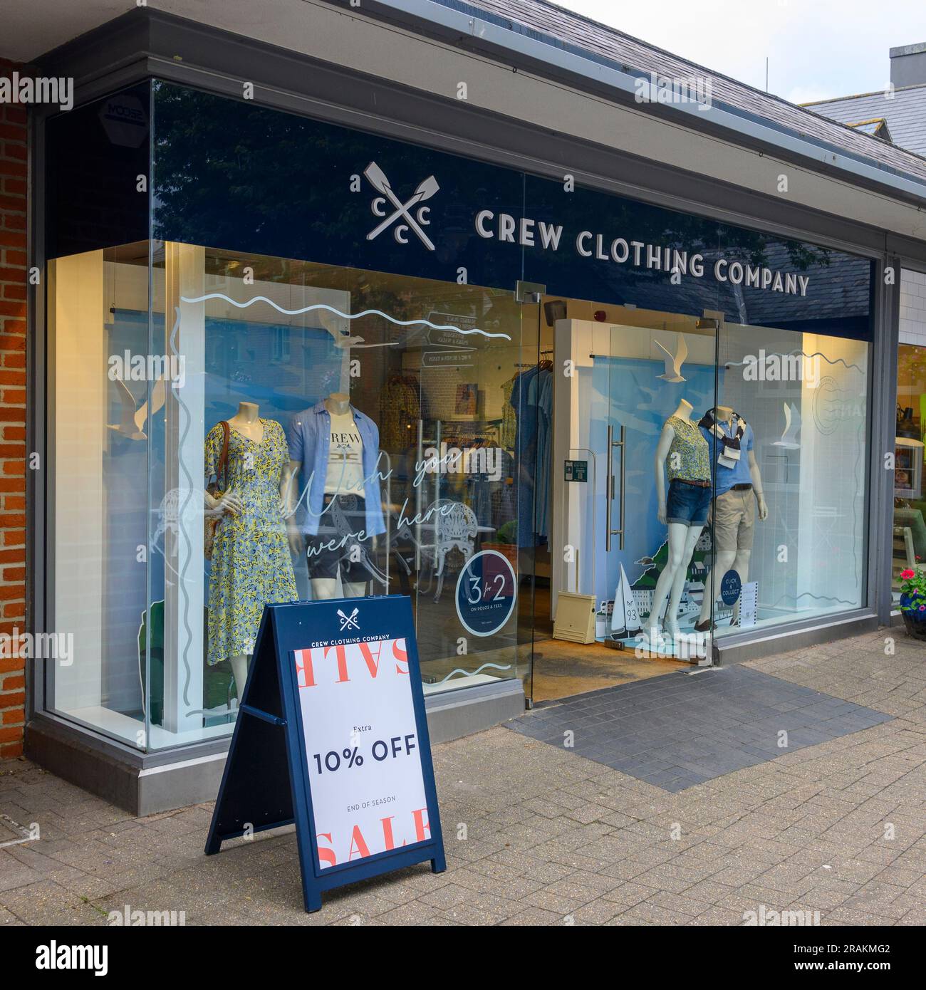 Crew Clothing Company Shop, Ringwood, Hampshire, Regno Unito Foto Stock