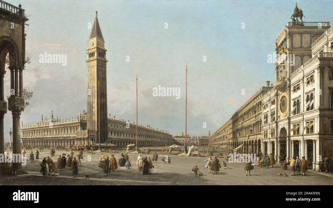 Piazza San Marco guardando a sud e a ovest 1763 sul Canaletto Foto Stock