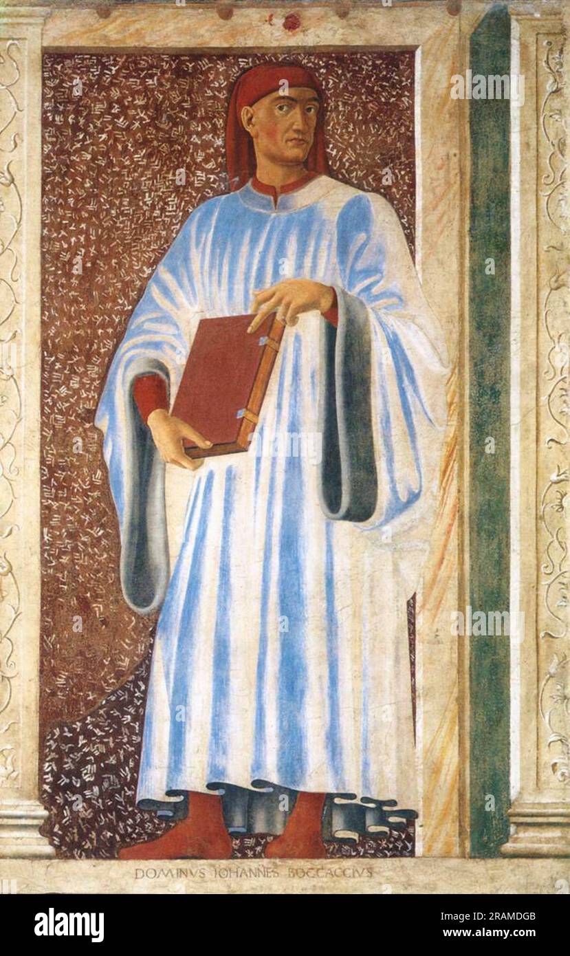 Giovanni Boccaccio c.1450; Italia di Andrea del Castagno Foto Stock