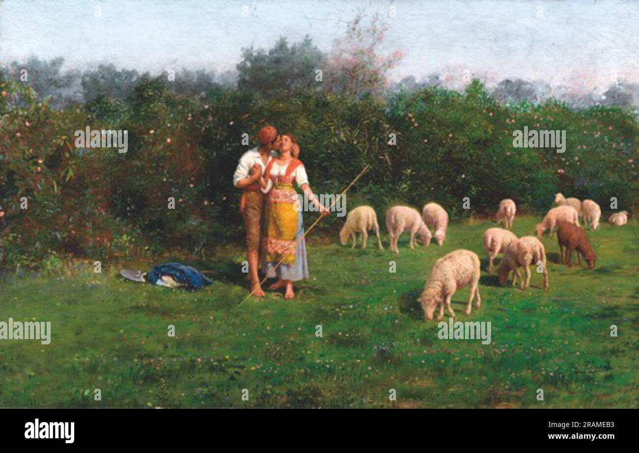 Il bacio di Pasquale Celommi Foto Stock