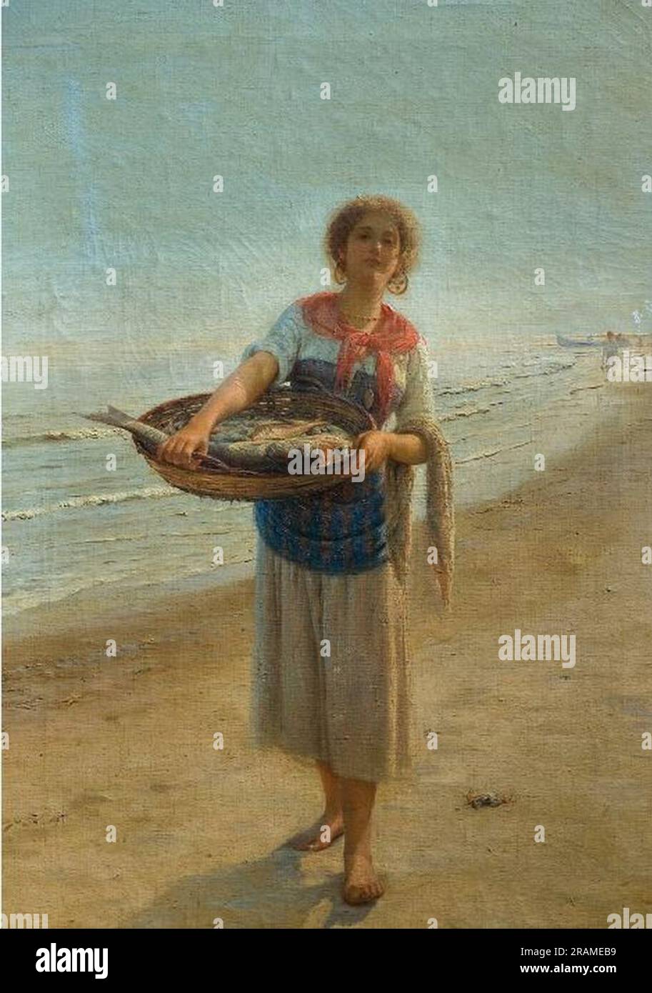 Il pescivendolo di Pasquale Celommi Foto Stock