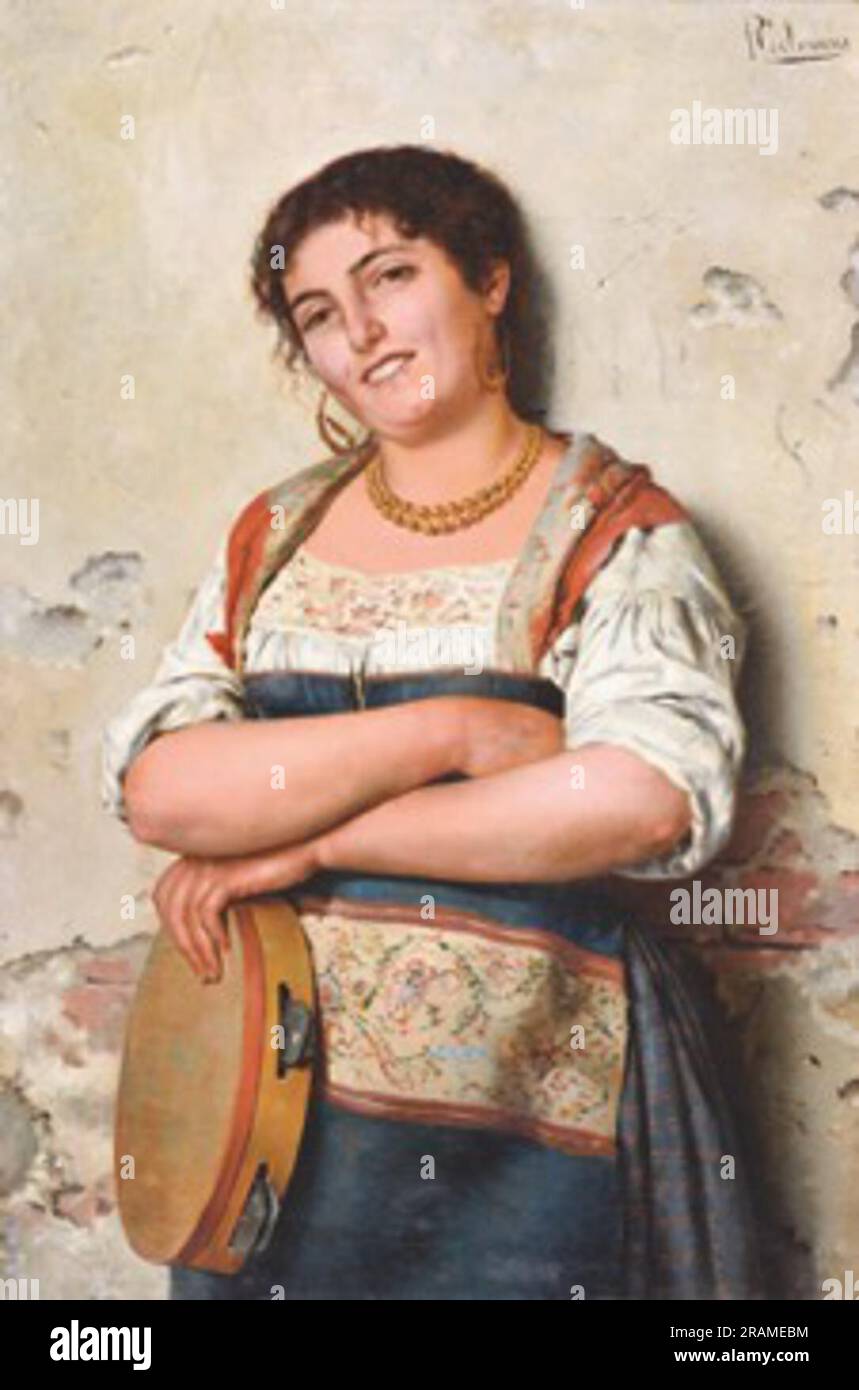 Tamburello di Pasquale Celommi Foto Stock