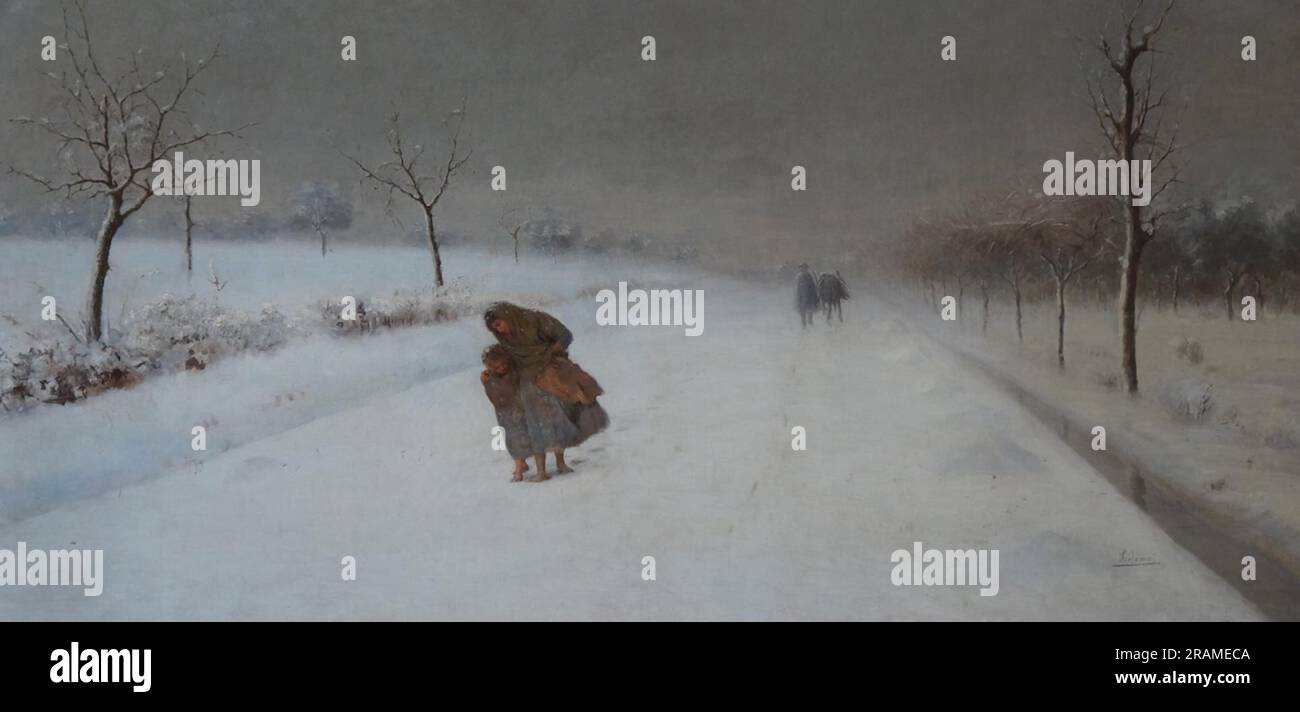 Inverno 1900 di Pasquale Celommi Foto Stock
