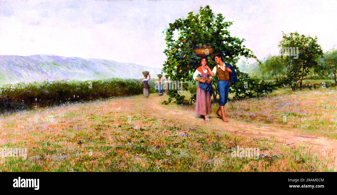 Autunno 1901 di Pasquale Celommi Foto Stock