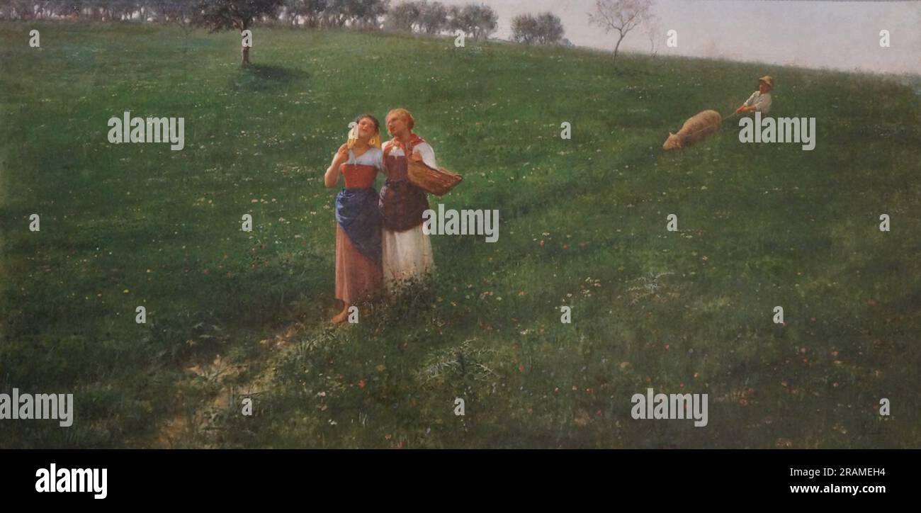 Primavera 1901 di Pasquale Celommi Foto Stock