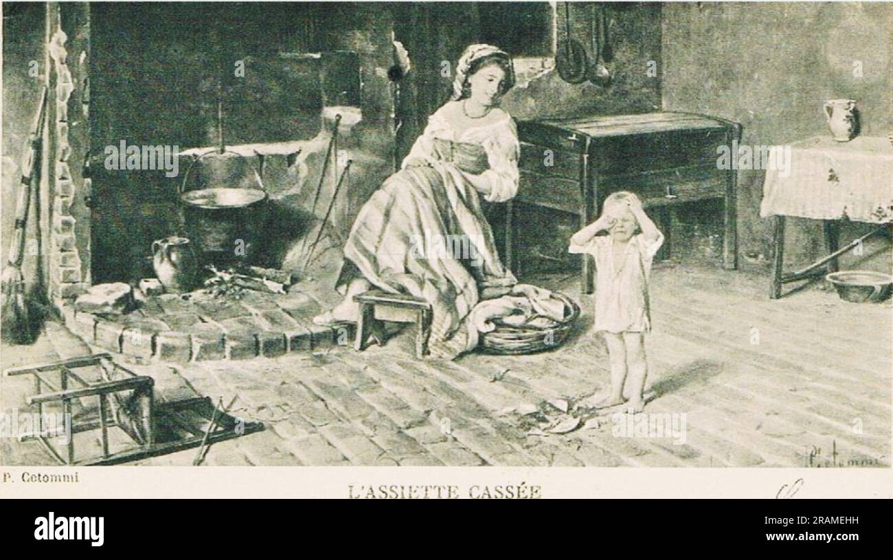 Il piatto rotto di Pasquale Celommi Foto Stock