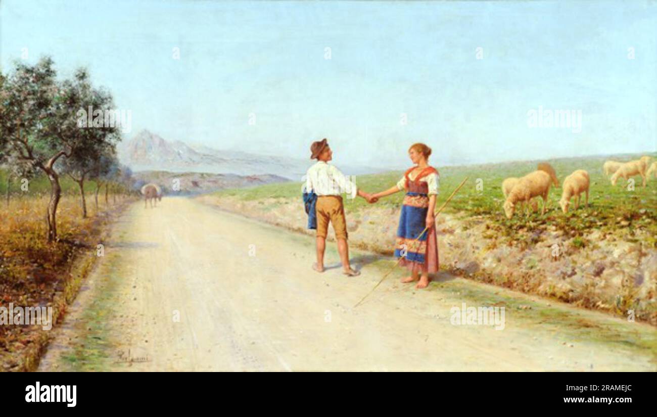 Idillio Campestre di Pasquale Celommi Foto Stock