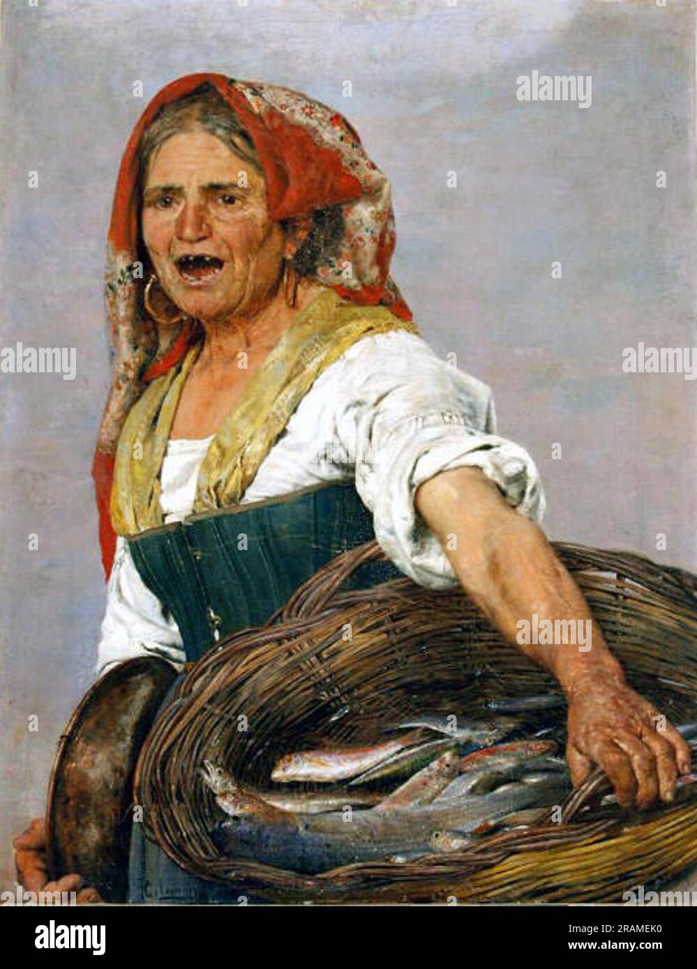 Il pescivendolo di Pasquale Celommi Foto Stock
