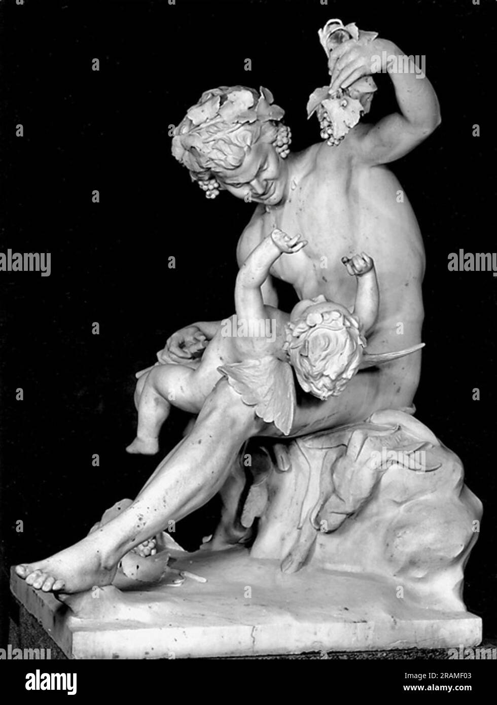 Satyr gioca con Eros 1877 di Yannoulis Chalepas Foto Stock