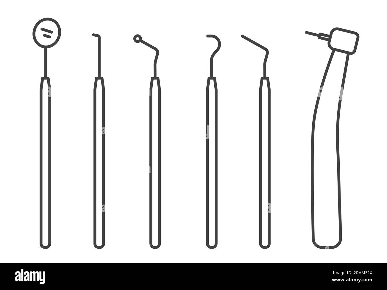 set di icone degli strumenti dentista - illustrazione vettoriale Illustrazione Vettoriale