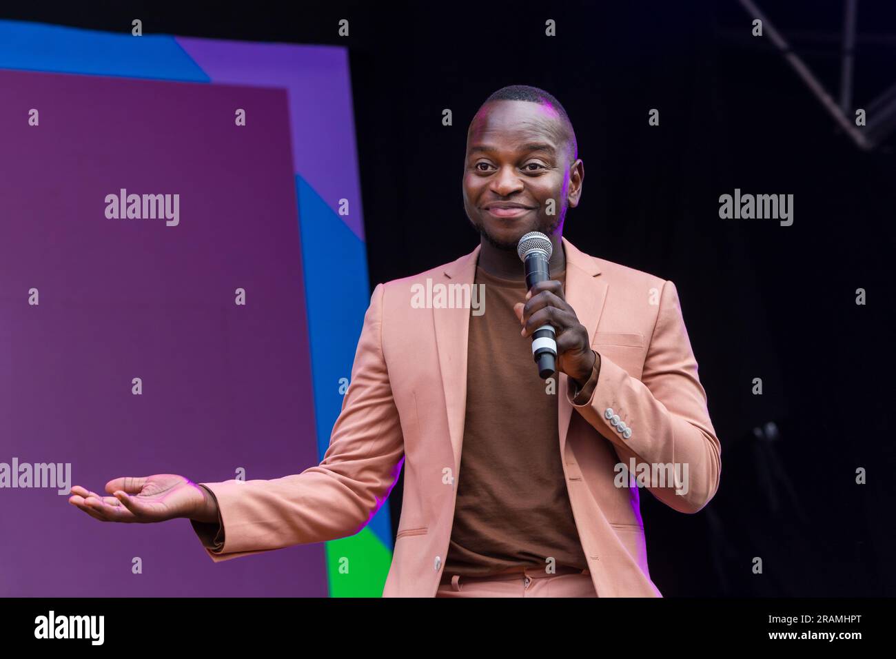 Will Njobvu ospita Pride a Londra 2023 Foto Stock