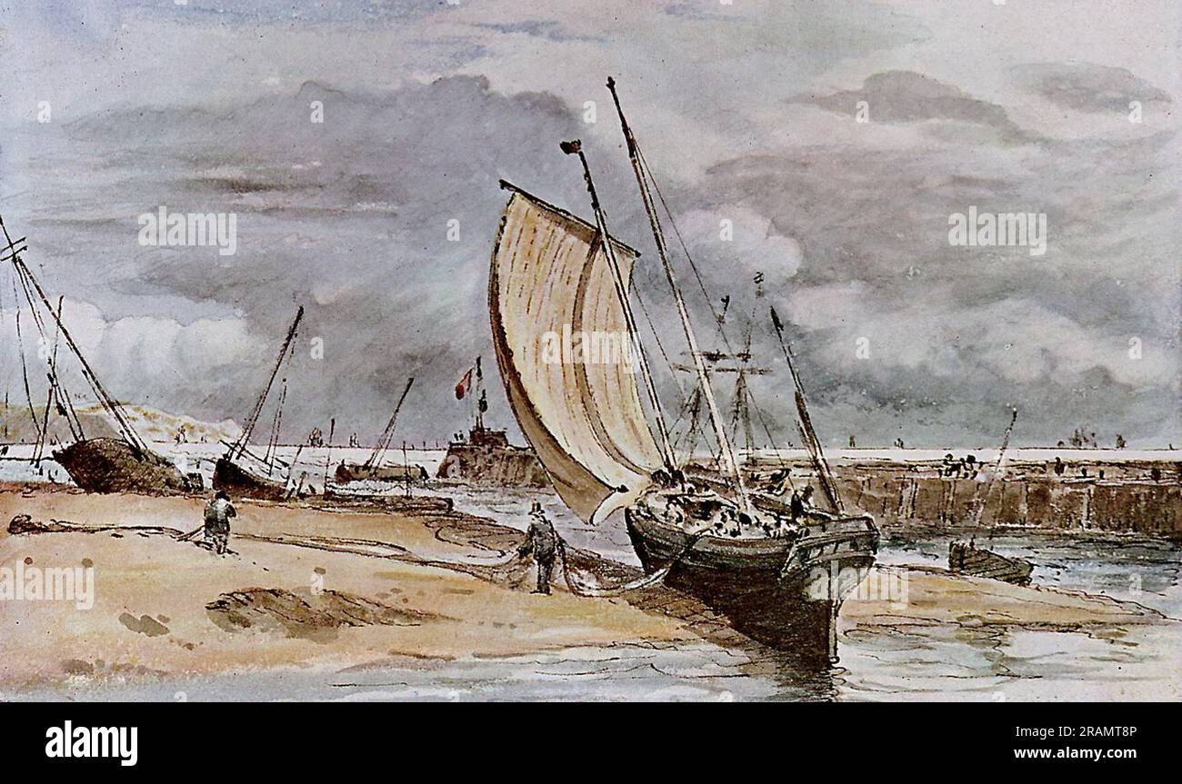 Fokstone Harbour di John Constable Foto Stock