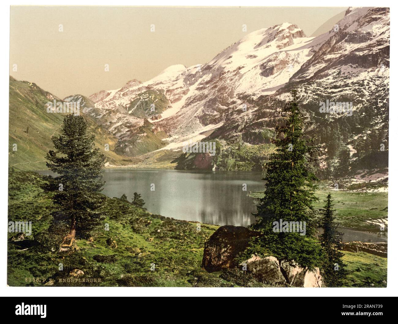 Lago Engstlensee, Innertkirchen, Oberland Bernese, Svizzera 1890. Foto Stock