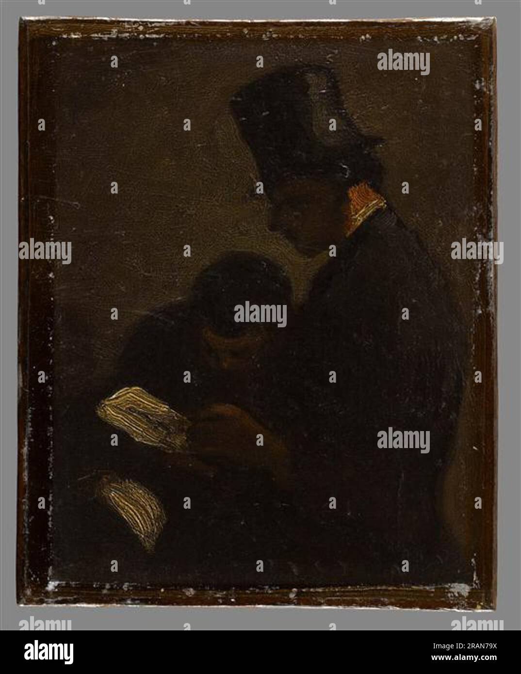 The Print Collector di Honore Daumier Foto Stock
