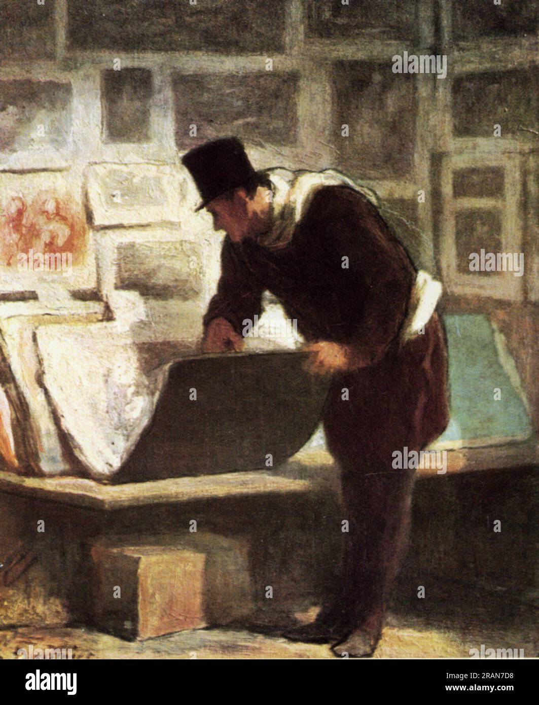 The Print Collector 1863 di Honore Daumier Foto Stock