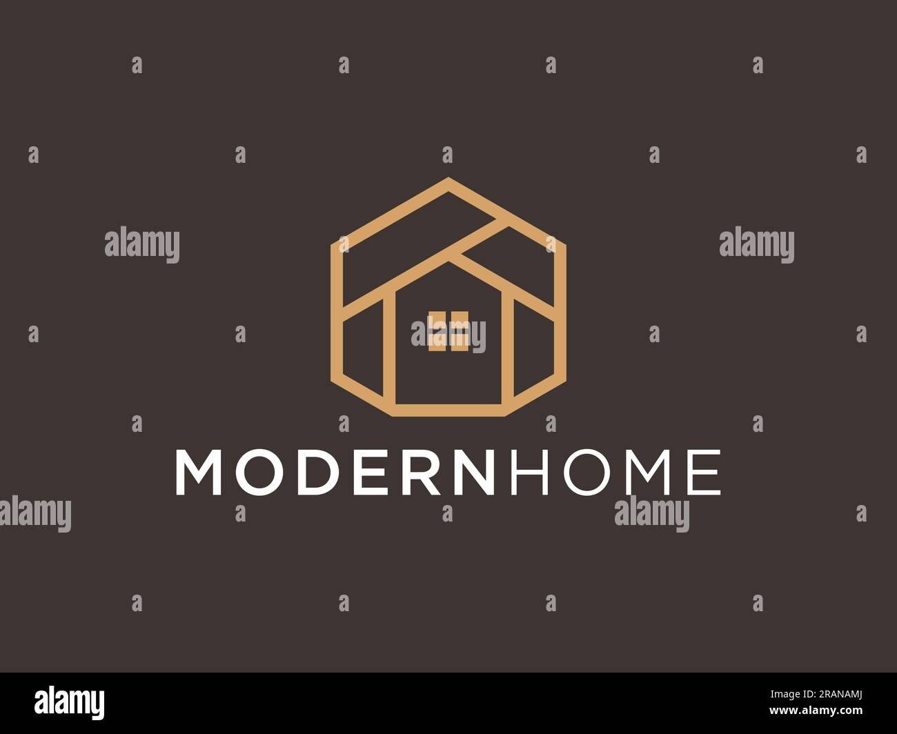 Design semplice e moderno con logo di architettura con grafica a grattacieli. Illustrazione Vettoriale