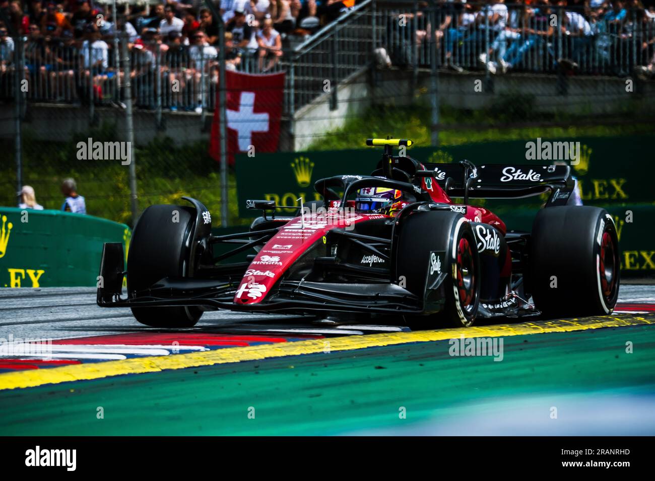 Red Bull Ring, Spielberg, Austria, 2 luglio 2023: Guanyu Zhou durante il Gran Premio d'Austria di Formula uno Foto Stock