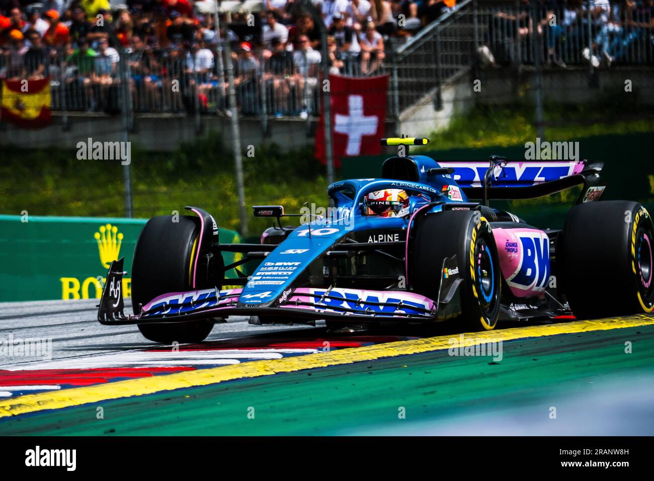 Red Bull Ring, Spielberg, Austria, 2 luglio 2023: Pierre Gasly durante il Gran Premio d'Austria di Formula uno Foto Stock