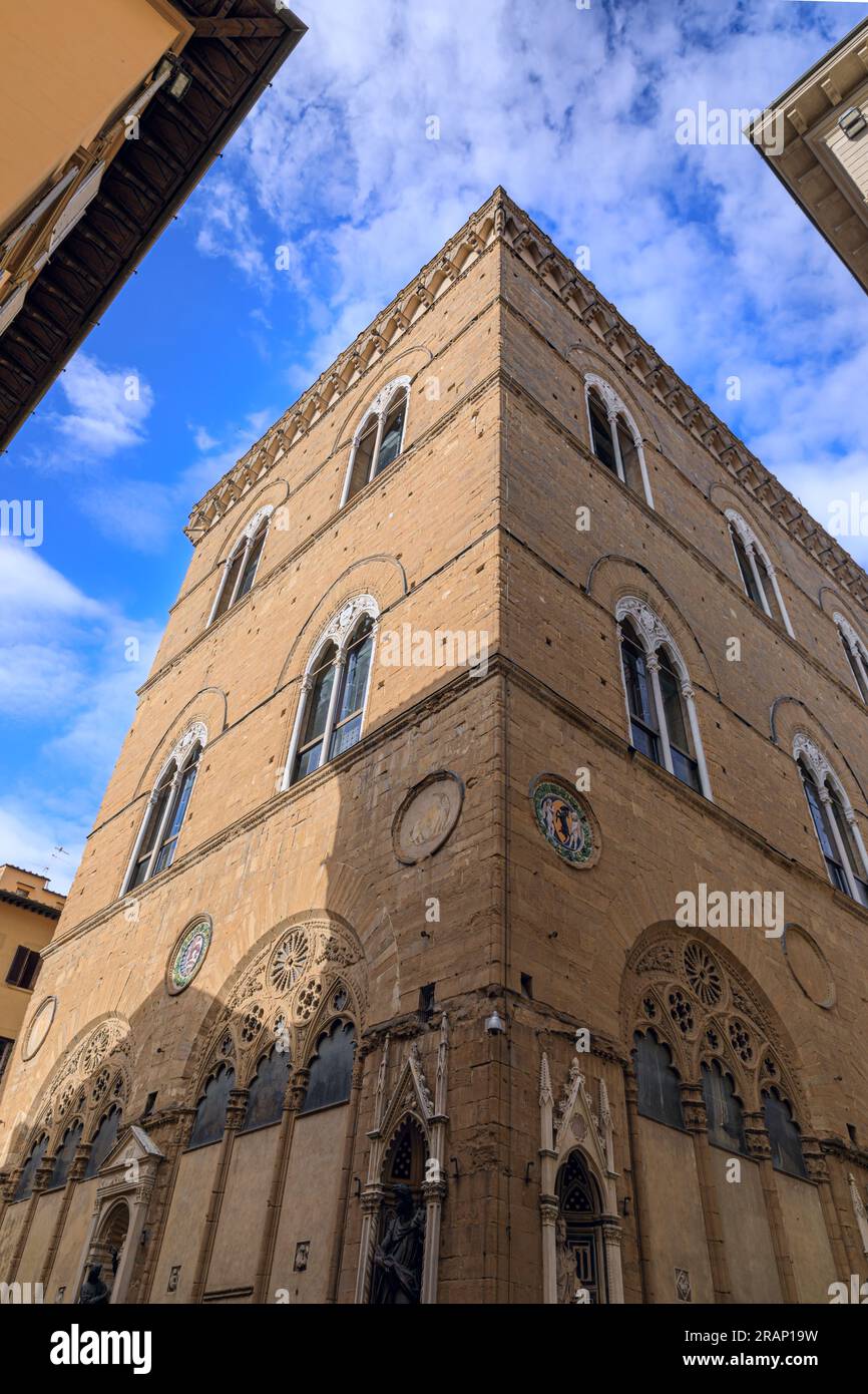 La chiesa di Orsanmichele a Firenze, Italia. Foto Stock