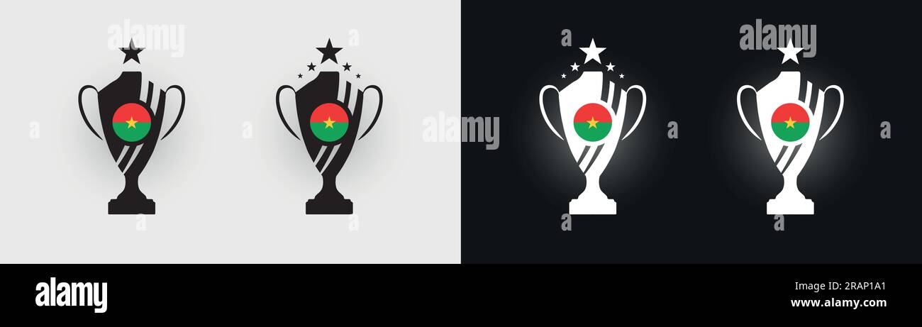 Trofeo Burkina Faso pokal Cup campione di calcio illustrazione vettoriale Illustrazione Vettoriale