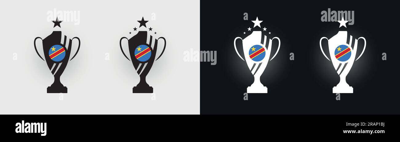 Trofeo Repubblica Democratica Congo Coppa pokal campione di calcio illustrazione vettoriale Illustrazione Vettoriale