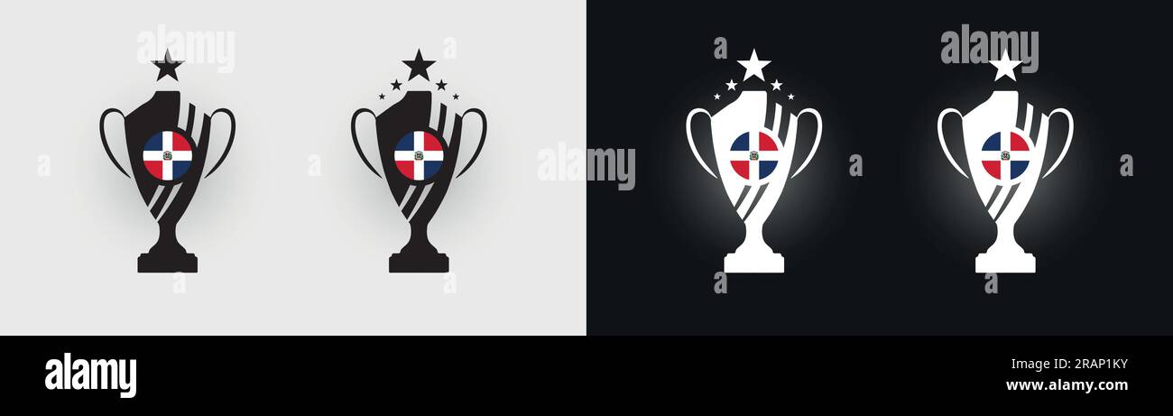 Trofeo della Repubblica Dominicana pokal Cup campione di calcio illustrazione vettoriale Illustrazione Vettoriale