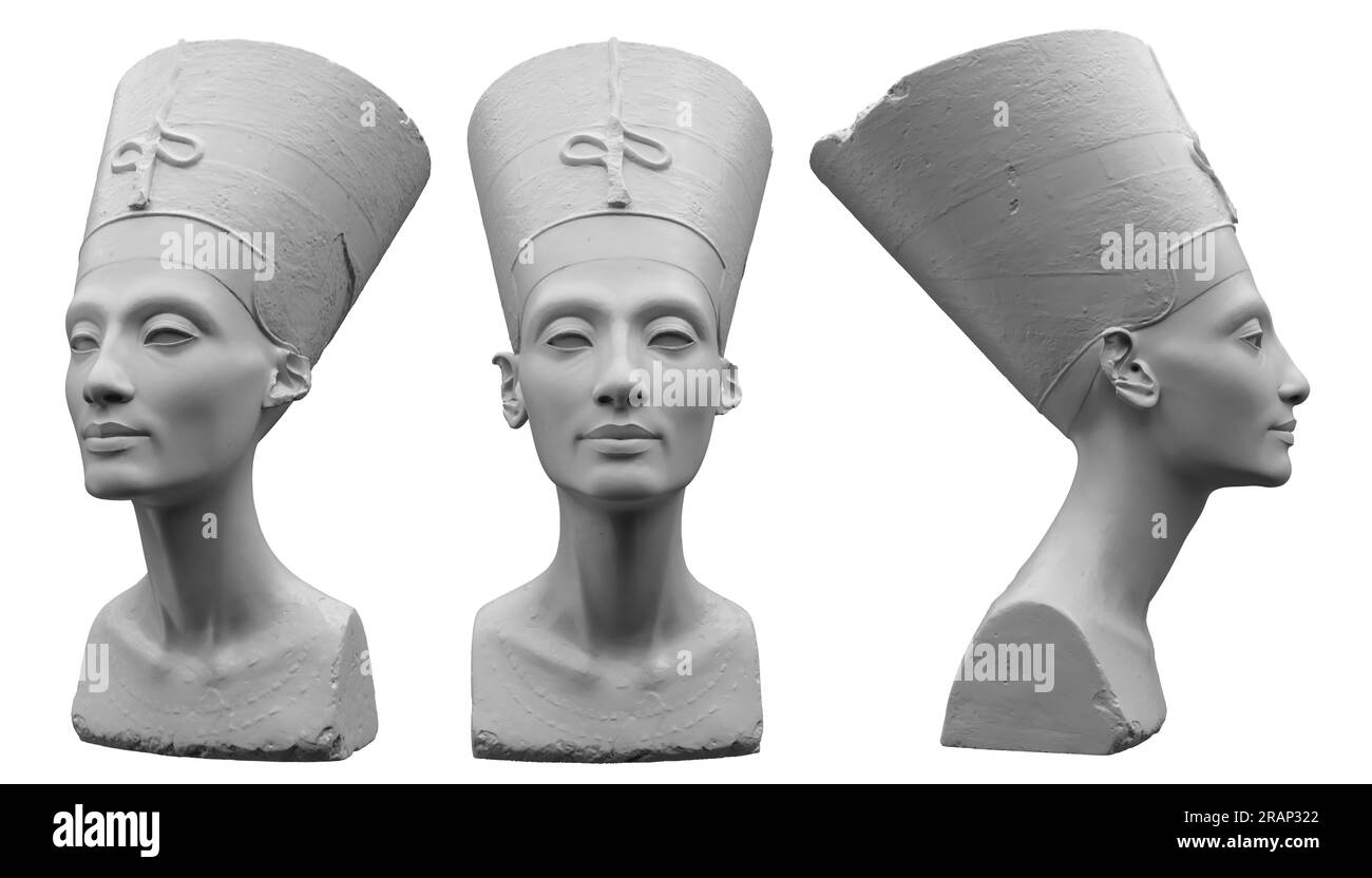 Statua della regina egiziana Nefertiti Foto Stock