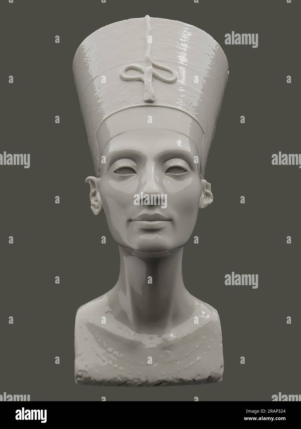 Statua della regina egiziana Nefertiti Foto Stock