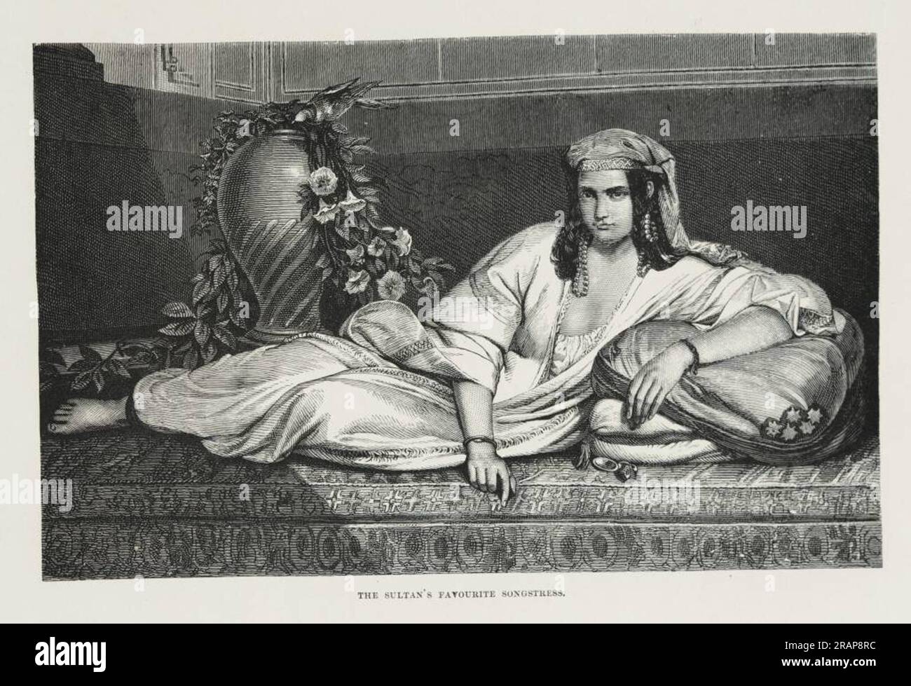 Il favorito del sultano Songstress 1878; Bruxelles, Belgio, di Édouard De Bièfve Foto Stock