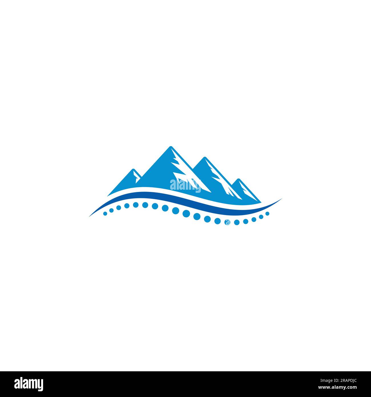 Logo o icona Mountain and spine Illustrazione Vettoriale