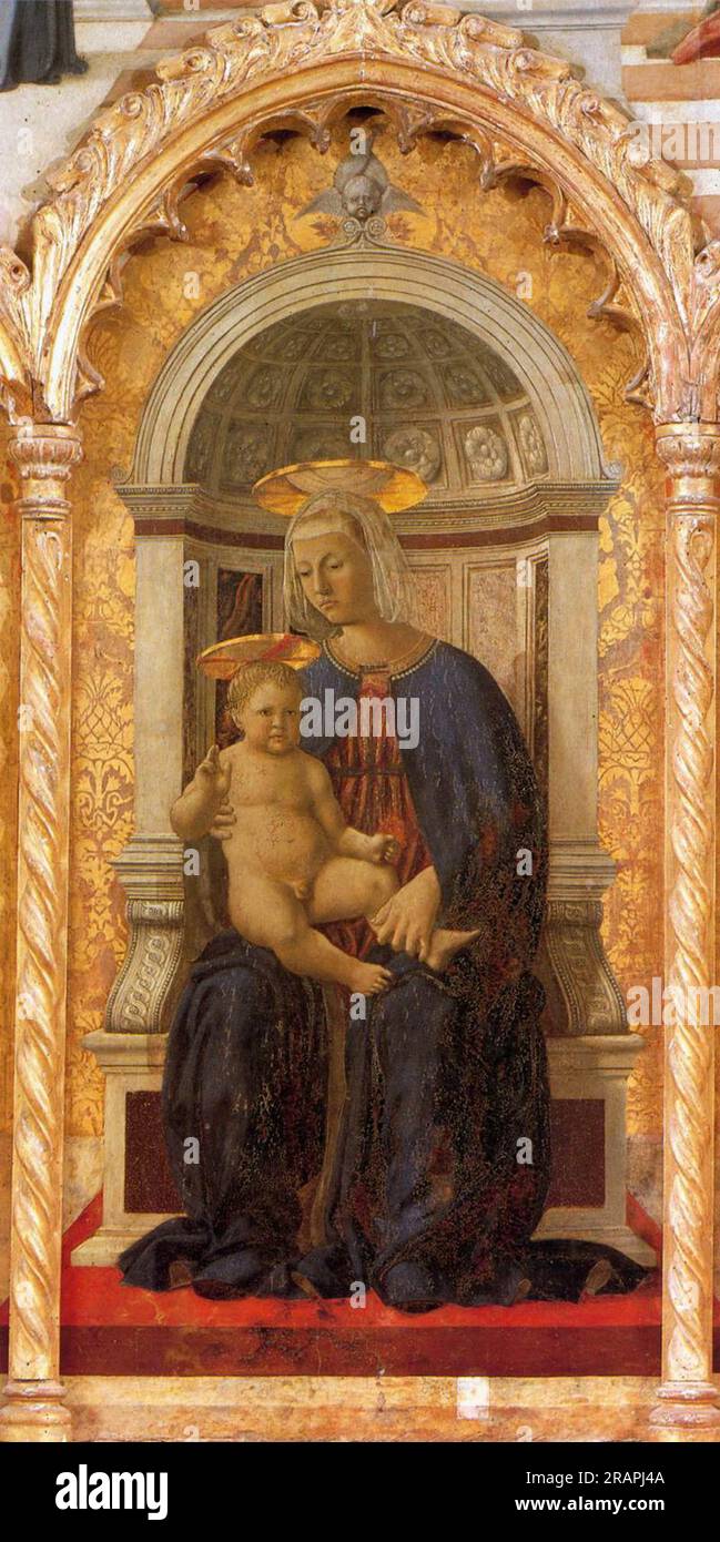 Madonna con bambino 1460 di Piero della Francesca Foto Stock