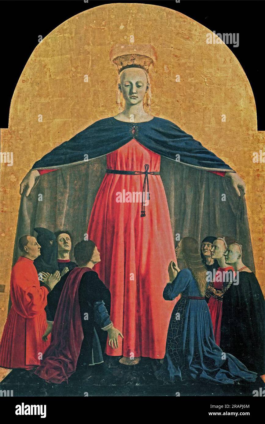 La Madonna della Misericordia 1445 di Piero della Francesca Foto Stock