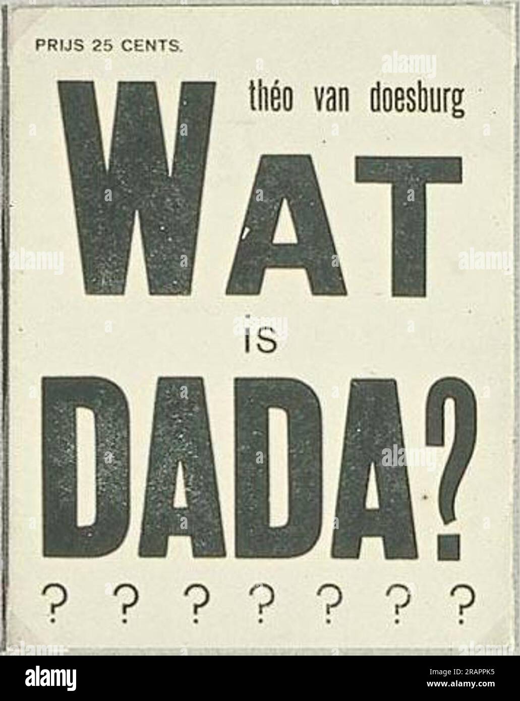 Copertina di "What Is dada" 1923; Germania di Theo van Doesburg Foto Stock